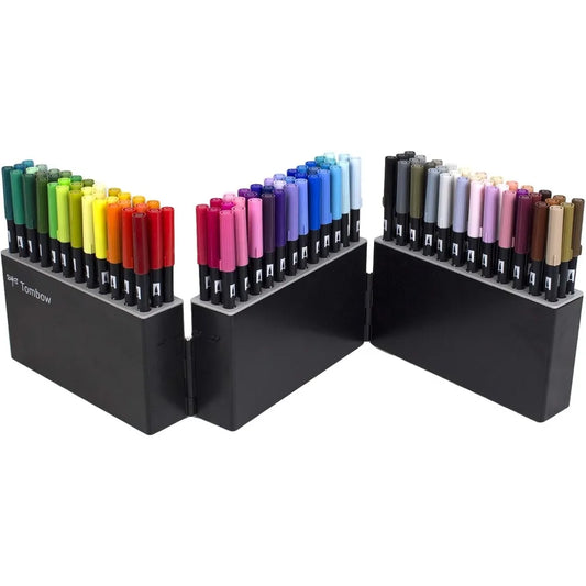 Hign-concerned Dual Brush Pen Markers 108 Color Set Case