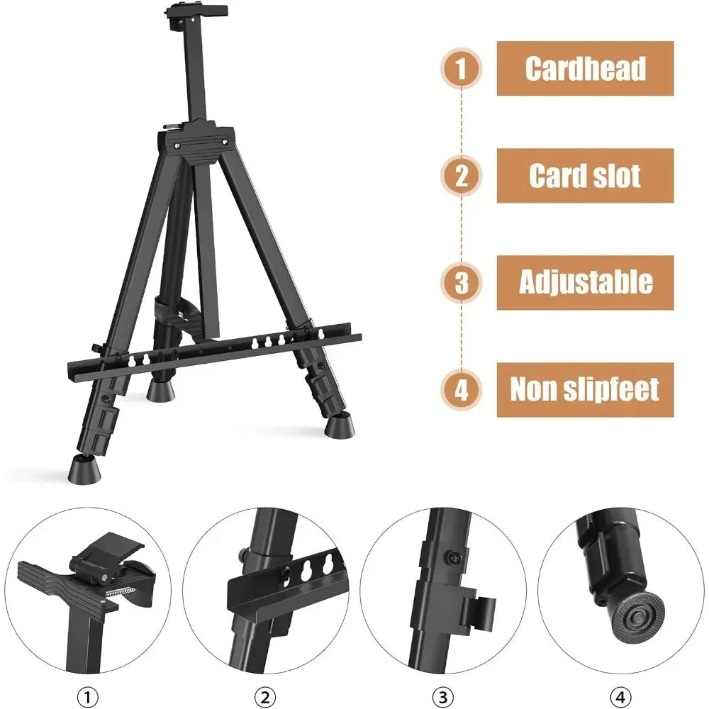 Hign-concerned Adjustable Aluminum Display Tripod Easel