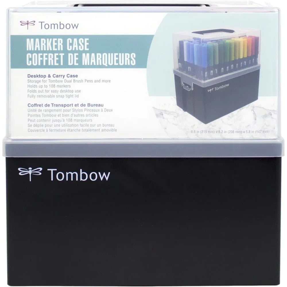 Hign-concerned Dual Brush Pen Markers 108 Color Set Case