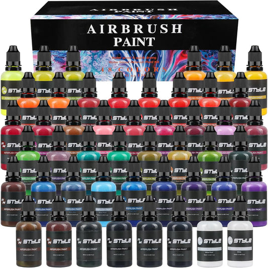 48 Color Airbrush Paint Set for Creative Projects