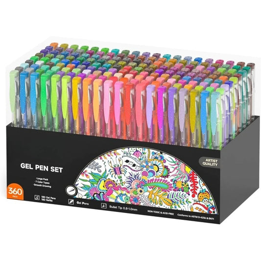Premium Gel Pen Set For Adult Coloring Doodling And Drawing