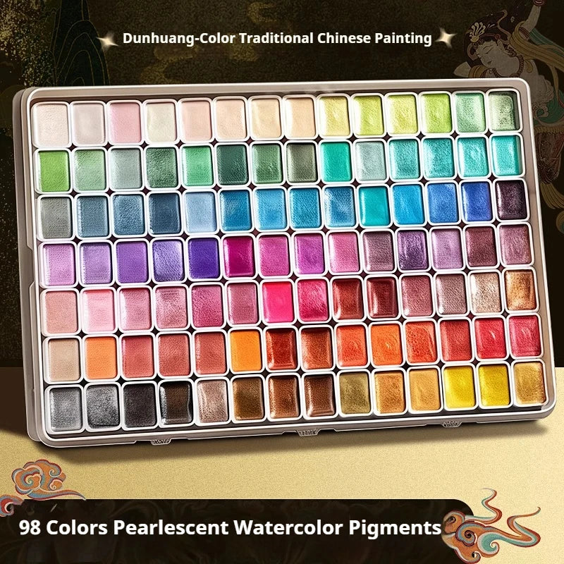 Premium Metallic Watercolor Set With High Pigment Quality