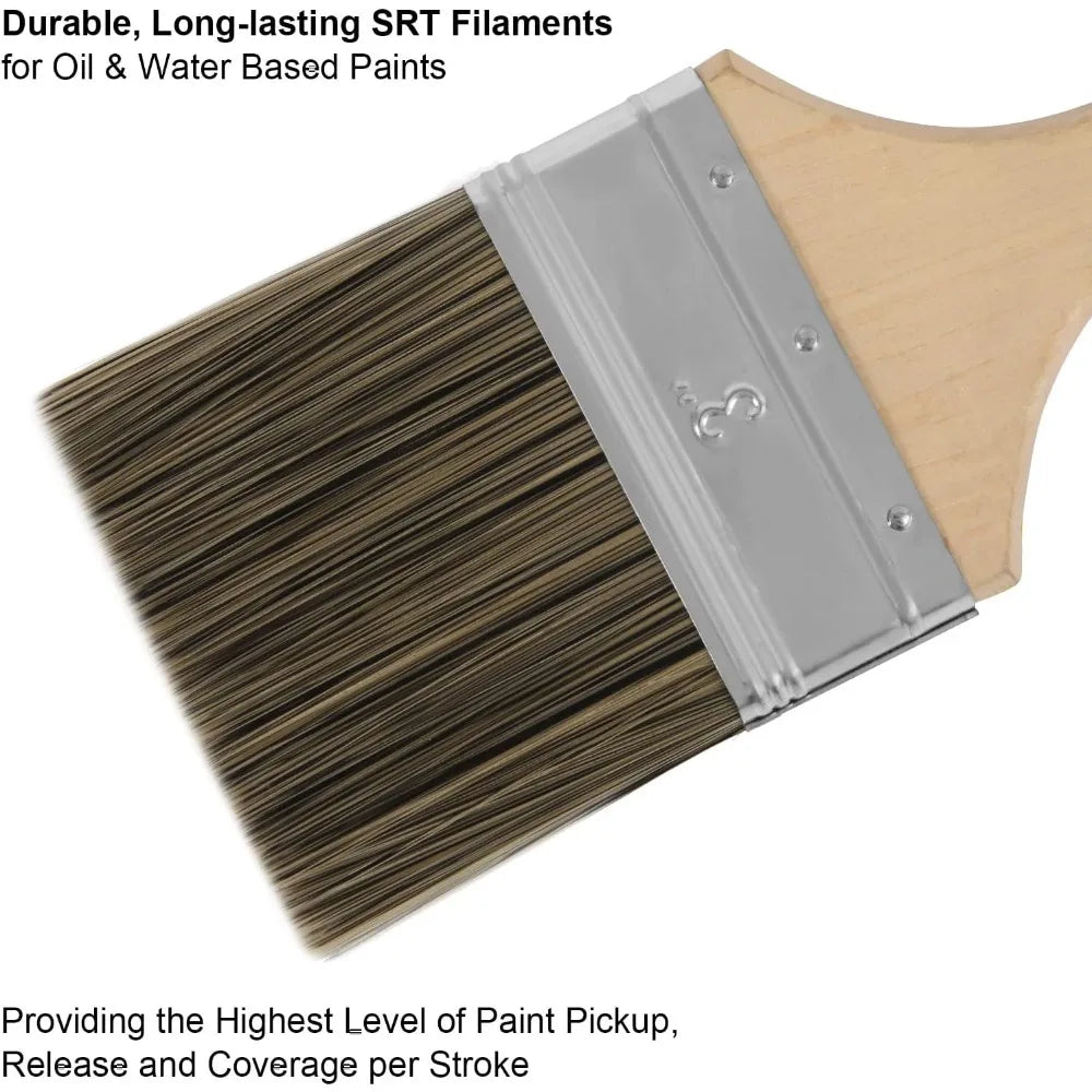 Double Thick Chip Paint Brush For Wood Stain And Masonry