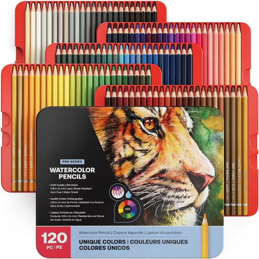 Vibra Watercolor Colored Pencils Set of 120 for Artists