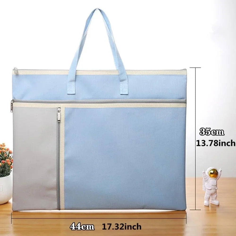 Artist Portfolio Bag With Zipper Handle Large Capacity