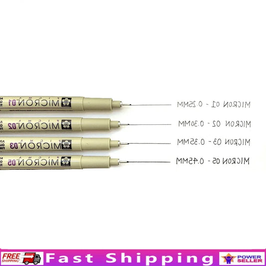 Hign-Concerned Chemical Sakura Micron Fineliner Pens Set 4 Pack