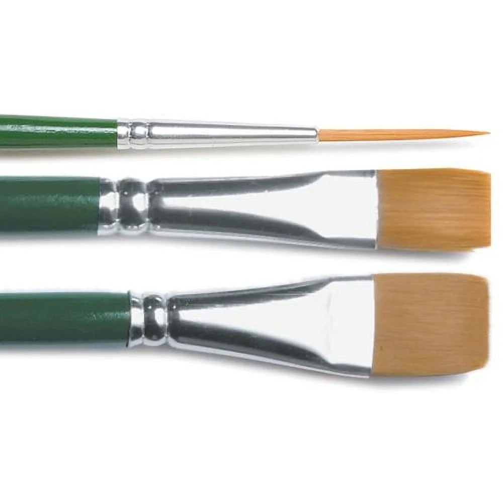 One Stroke Flat Brush Set Three Piece Floral Painting Tools