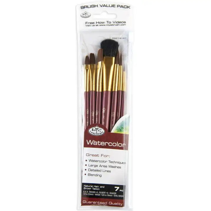 Royal Langnickel Talkon Watercolor Brush Set 3 Pack