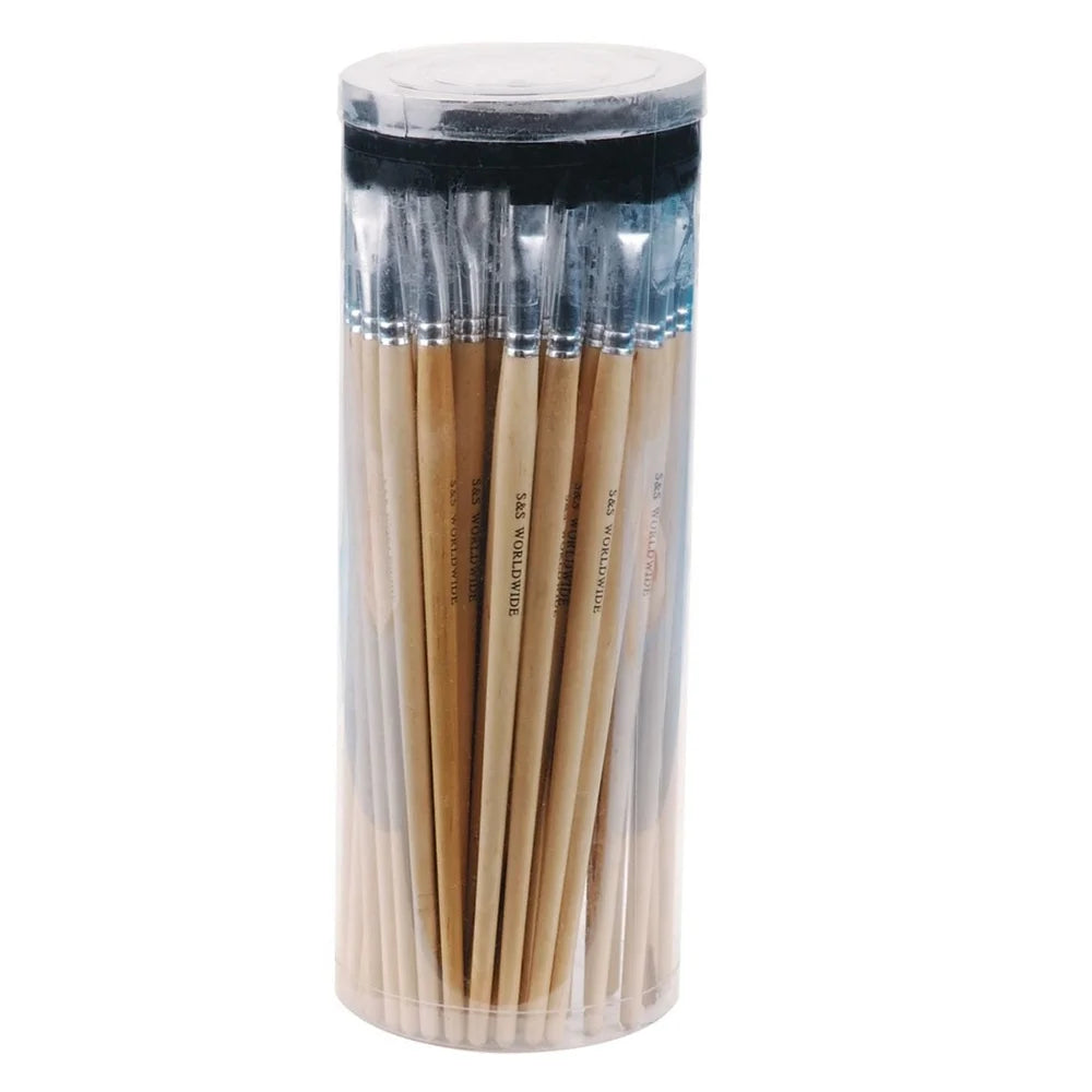 Wood Handle Brush Set For Young Artists Easel Painting