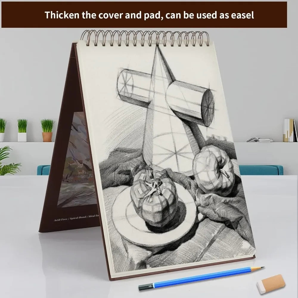 Hign-concerned Spiral Bound Hardcover Sketchbook Heavy Duty
