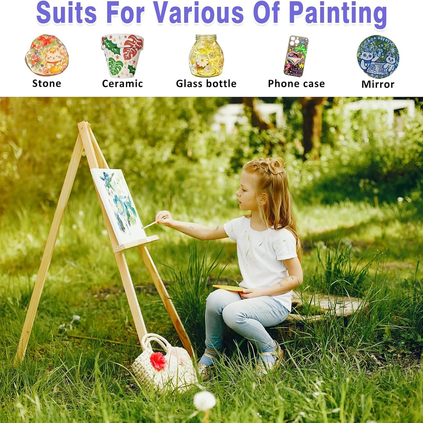 Stain Glass Paint Kit Waterproof Permanent For Glass Art