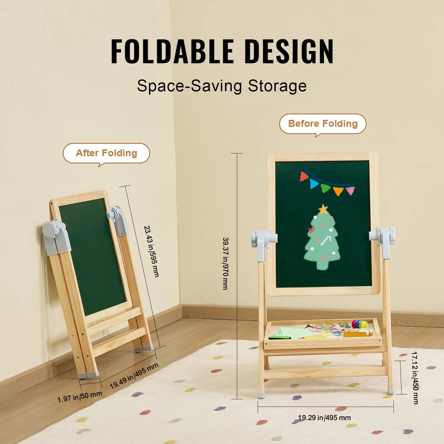Magnetic Drawing Board Art Easel for Kids Educational Fun