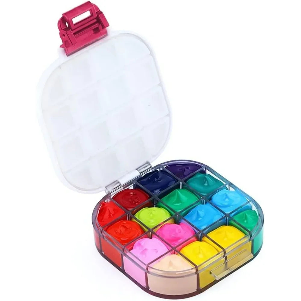 Hign-concerned Paint Save 16 Well Portable Airtight Palette