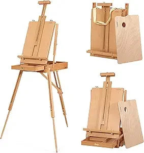 Portable French Easel Travel Stand With Palette Storage