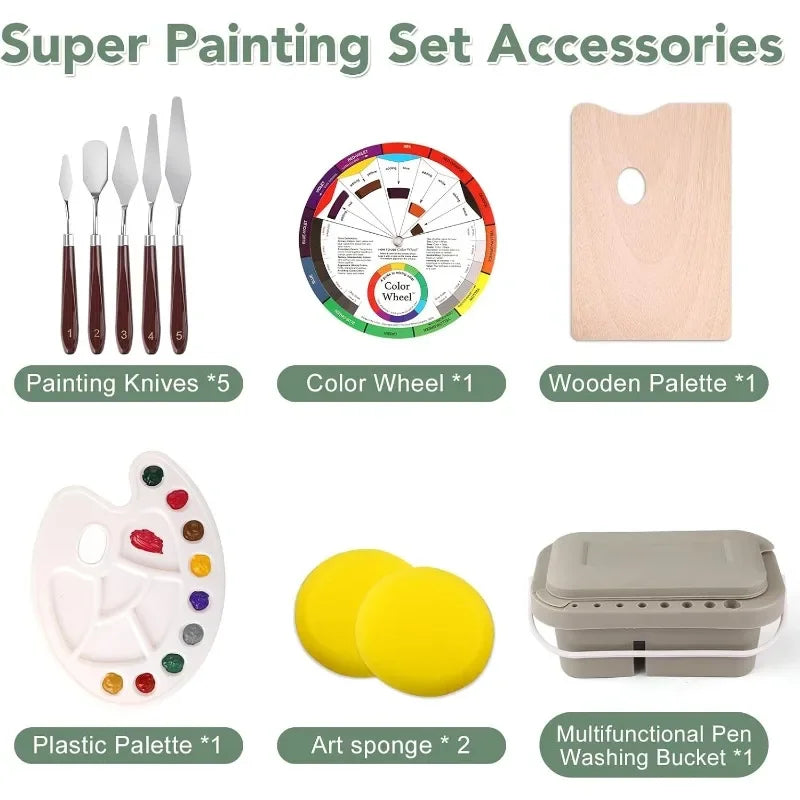Hign Concerned 166 Pcs Artist Painting Set With 96 Paints
