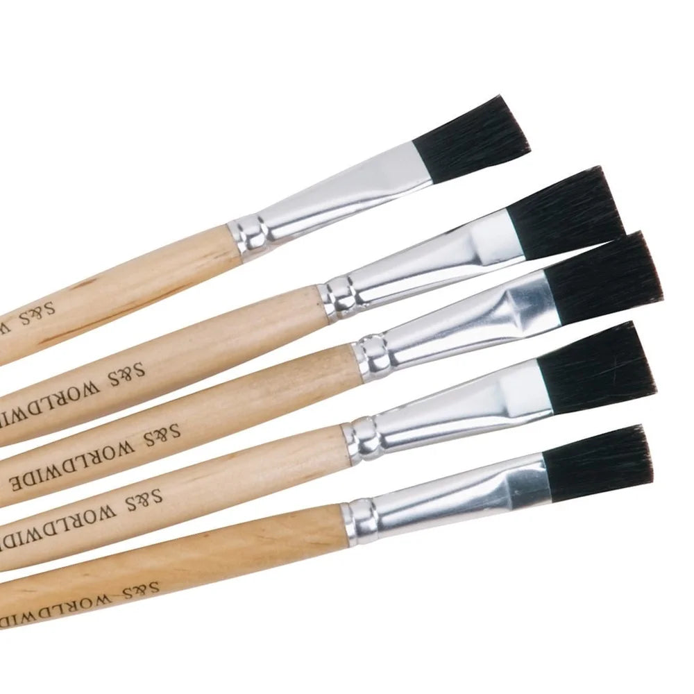 Wood Handle Brush Set For Young Artists Easel Painting