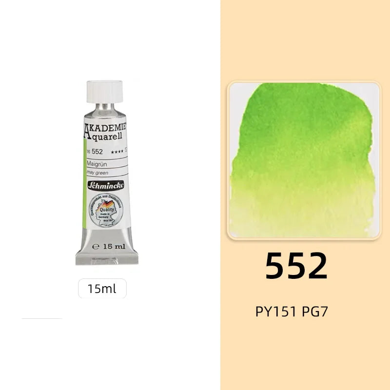 Schmincke KADEMIE Academy Grade Watercolor Paint 15ml Tubes