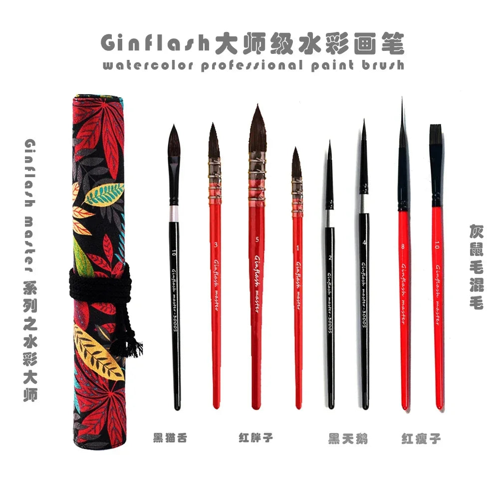 Ginflash Watercolor Paints Set 50 90 Colors Portable Pen