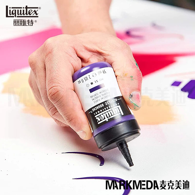 High Pigment Acrylic Gouache Paint Single Bottle Artist