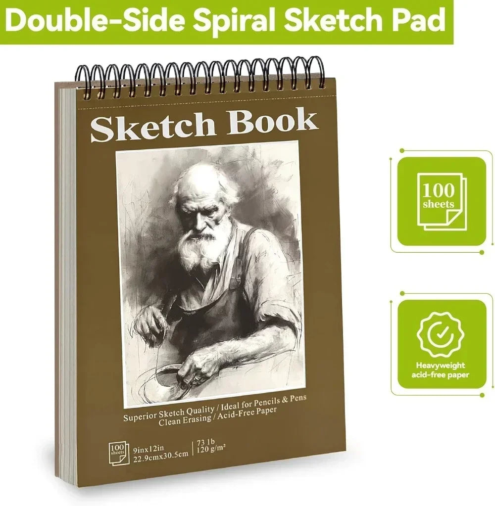 Hign-concerned Sketchbook Acid Free SpiralBound Drawing Pad