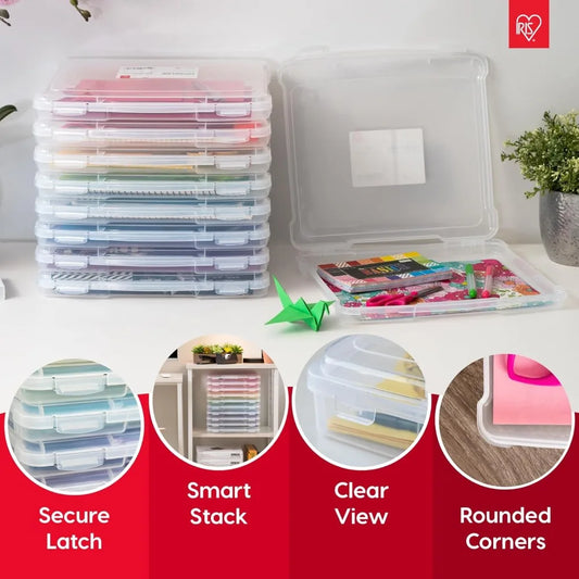 Board Game Storage Organizer Box With Snap Tight Latch