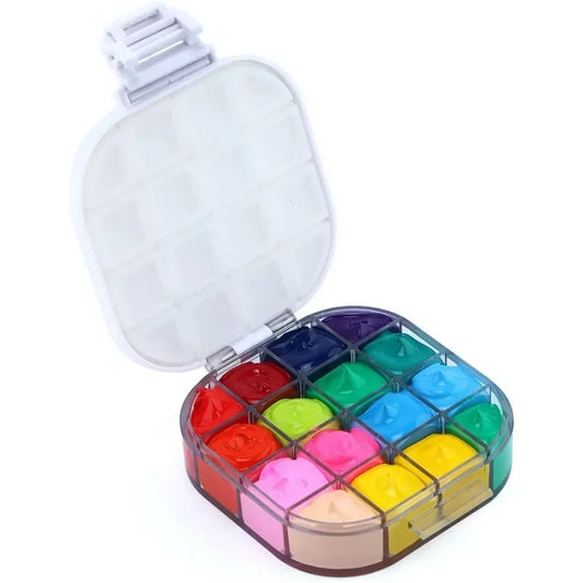 Hign-concerned Paint Save 16 Well Portable Airtight Palette