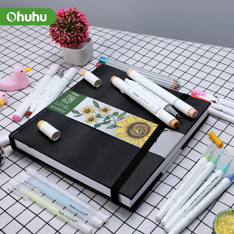 Ohuhu Marker Pads Sketchbook Hardcover Watercolor Notebook