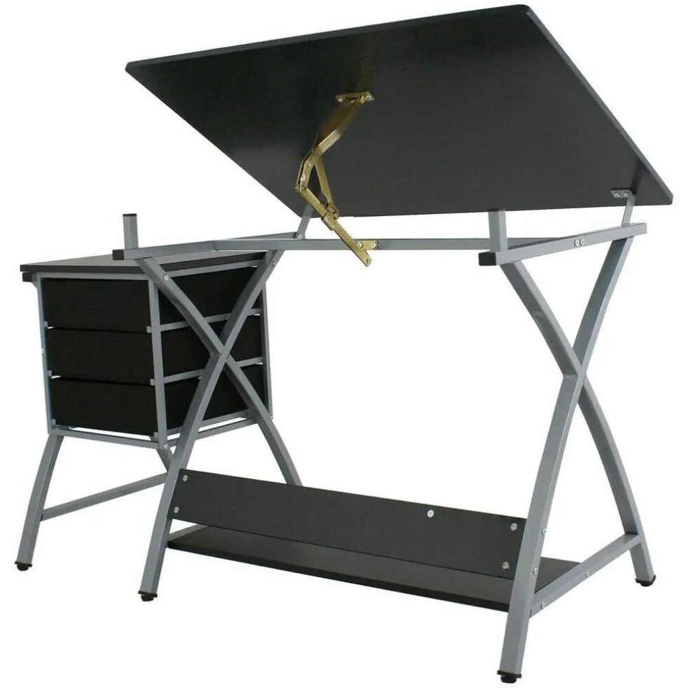 Home Office Drafting Table With MDF Top And Drawers