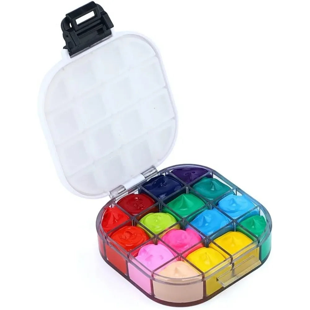Hign-concerned Paint Save 16 Well Portable Airtight Palette