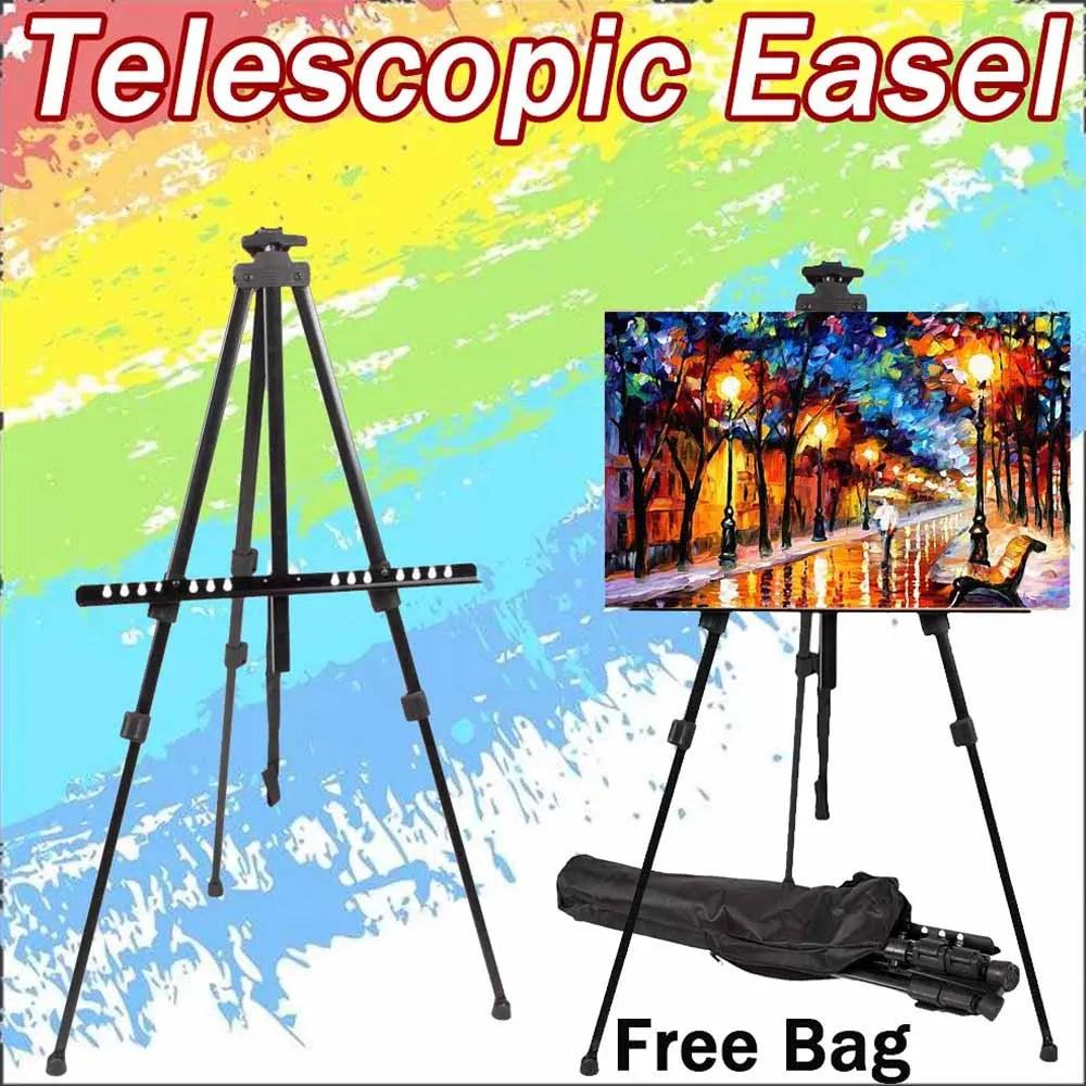 Portable Metal Folding Tripod Easel for Art and Sketching
