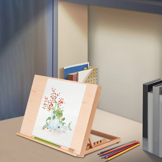 Adjustable Wooden Foldable Art Easel For Studio And Outdoor