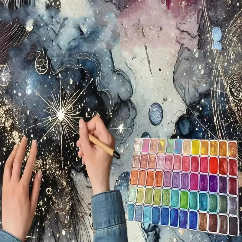 Premium Metallic Watercolor Set With High Pigment Quality