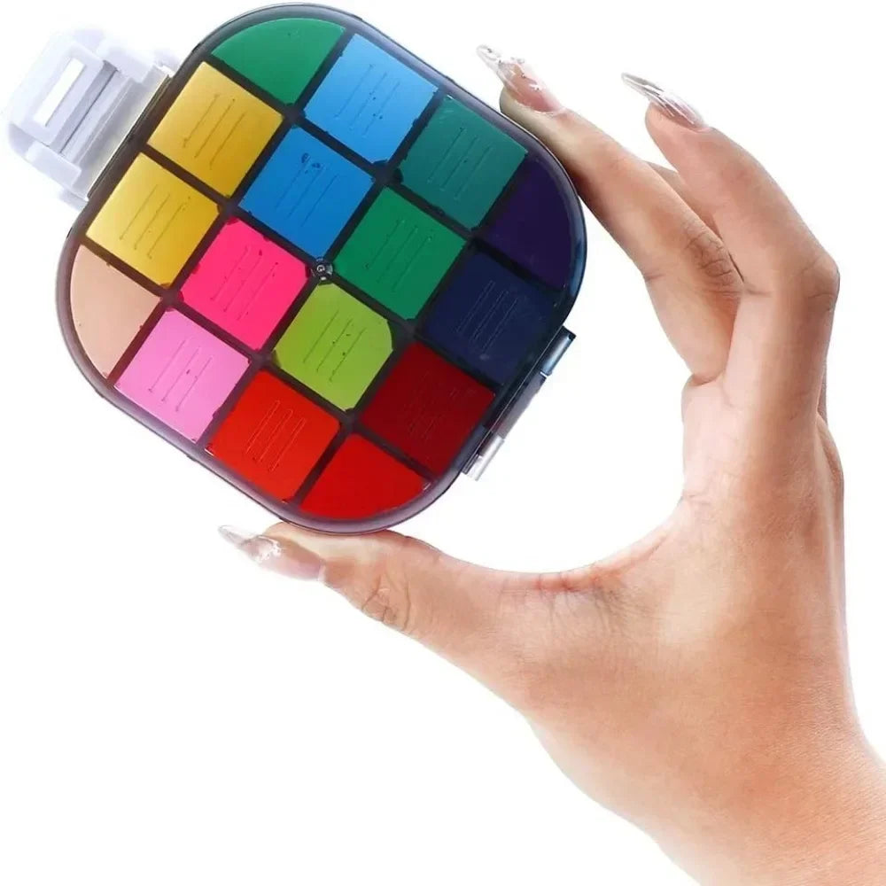 Hign-concerned Paint Save 16 Well Portable Airtight Palette