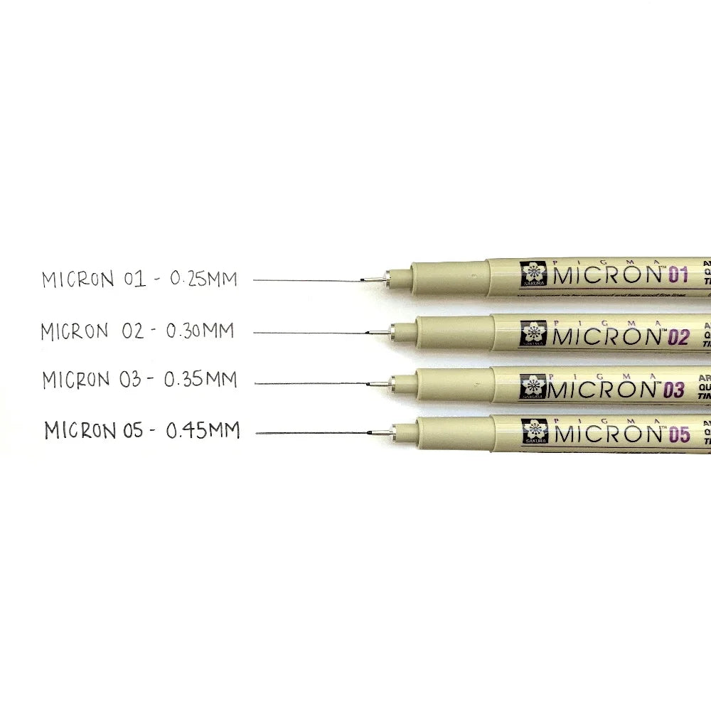 Hign-Concerned Chemical Sakura Micron Fineliner Pens Set 4 Pack