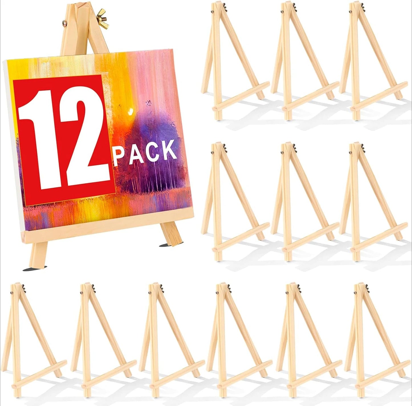Tabletop Wooden Easels Pack For Painting Crafts And Parties