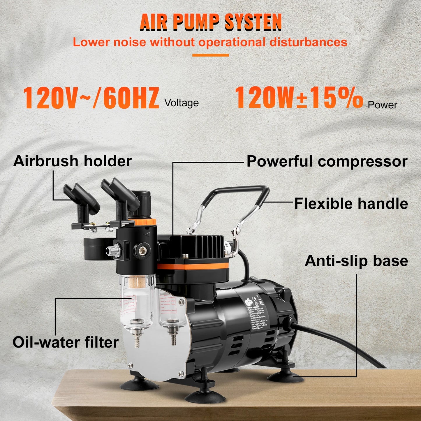 Professional Dual Action Airbrush Kit For Makeup And Nails