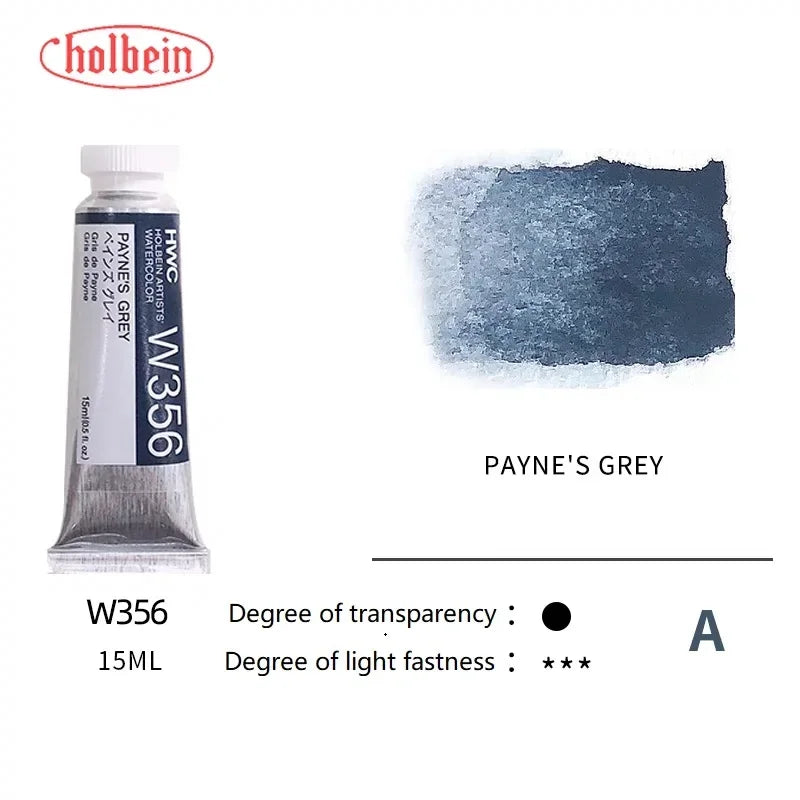 Holbein Transparent Watercolor Paint Artists Tubes Japan
