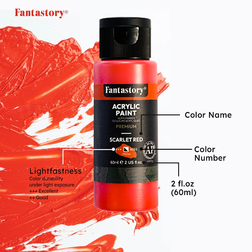 Professional Acrylic Paint Set With Brushes For Crafts