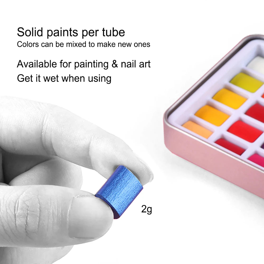 Ginflash Watercolor Paints Set 50 90 Colors Portable Pen