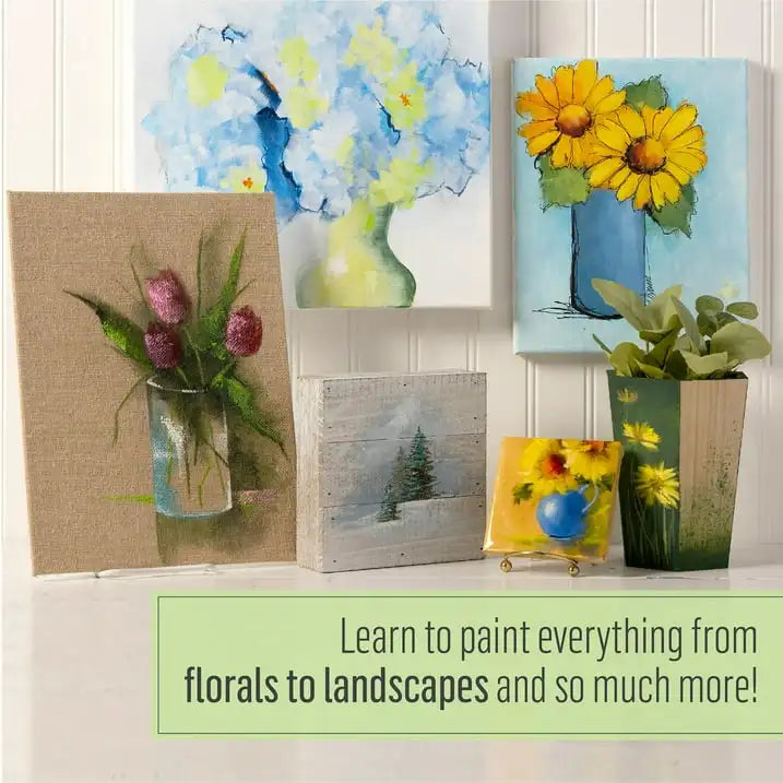 FolkArt Art Talk Beginner Acrylic Painting Kit With Brushes