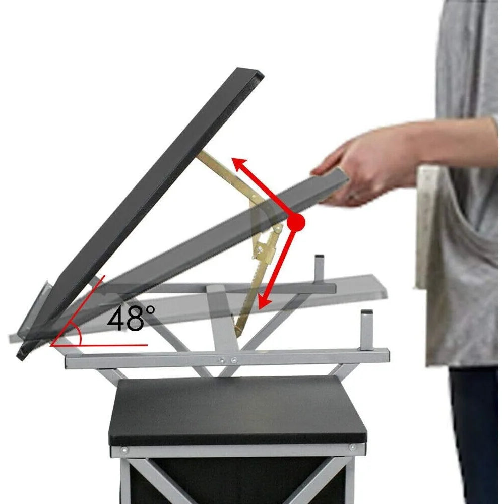 Home Office Drafting Table With MDF Top And Drawers