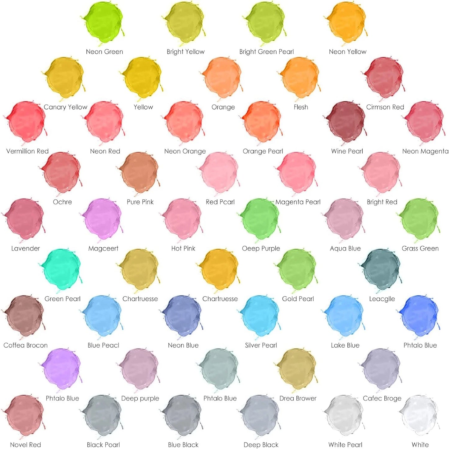 48 Color Airbrush Paint Set for Creative Projects