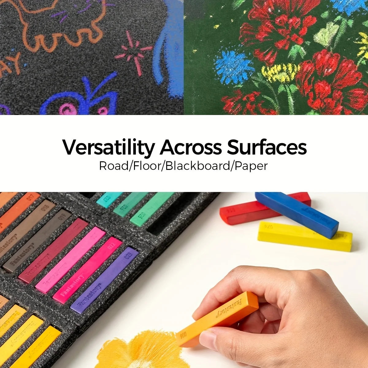 Fantastory 72 Colors Soft Chalk Pastels Set Non Toxic