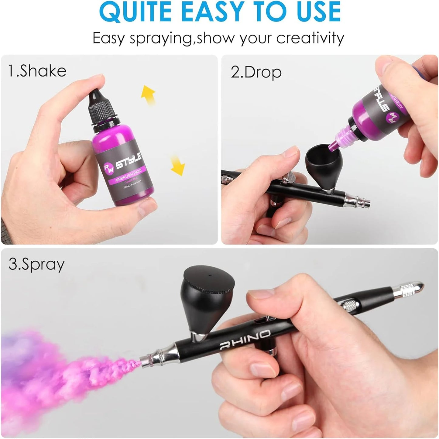 48 Color Airbrush Paint Set for Creative Projects