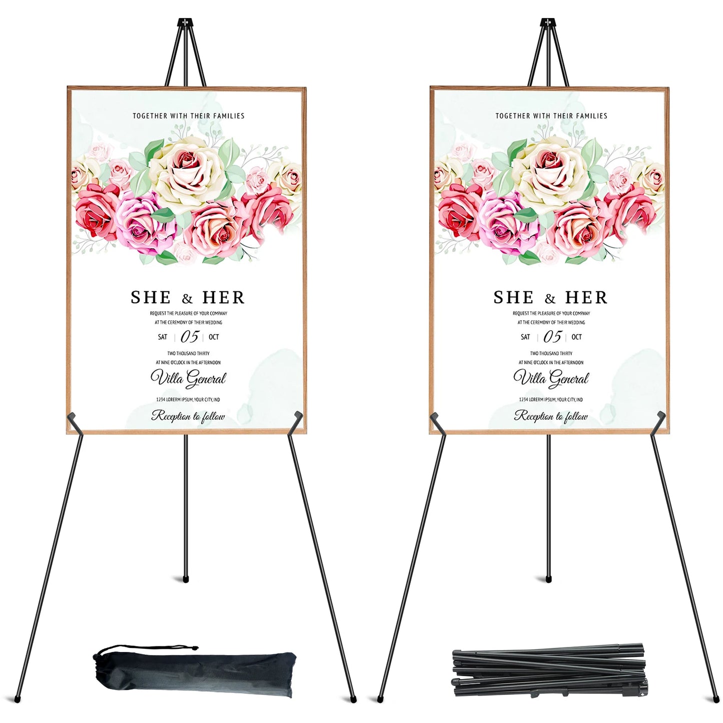Portable Tripod Display Easel Stand for Artwork and Posters