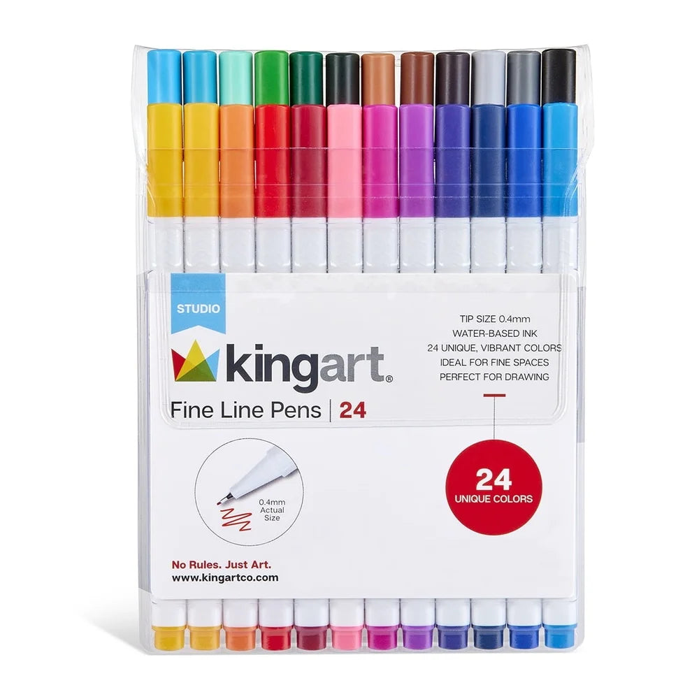 Hign-concerned Fine Line Pens 24pc Set for Drawing Pro