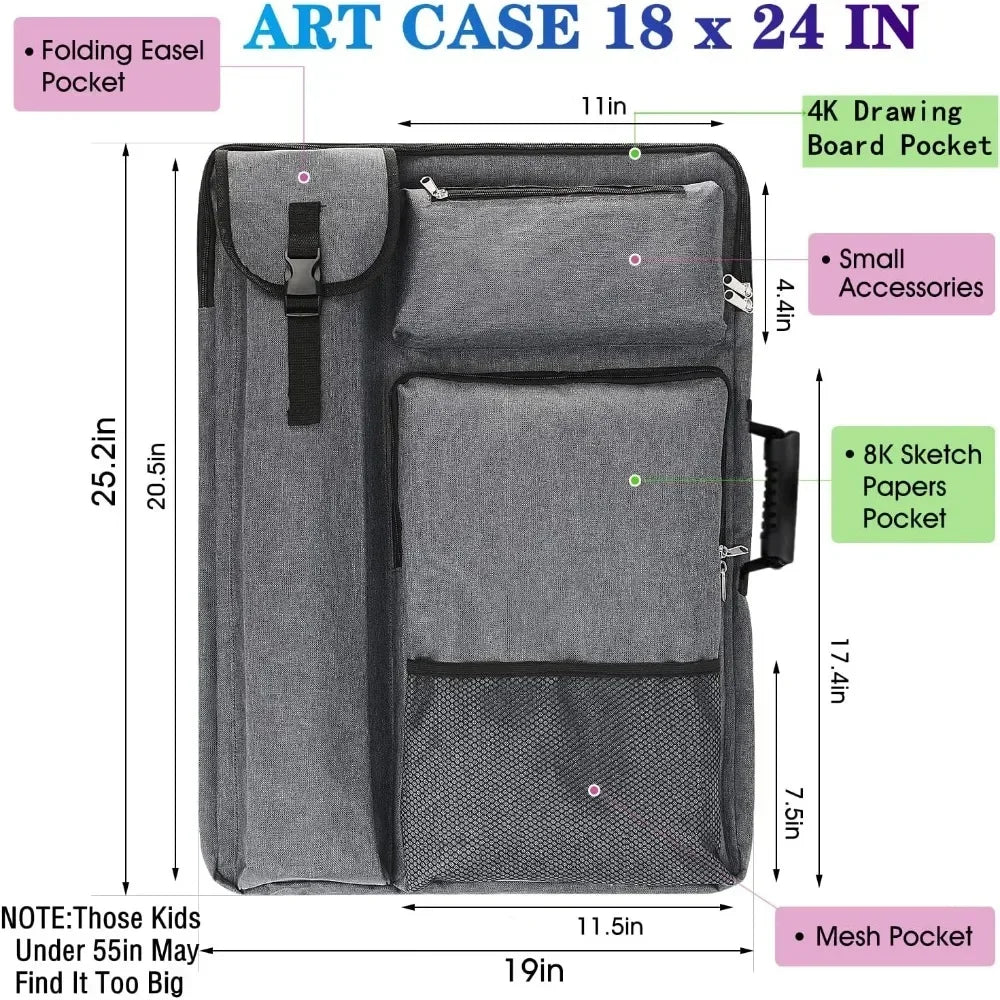 Hign-Concerned Art Portfolio Case Backpack Tote for Artists