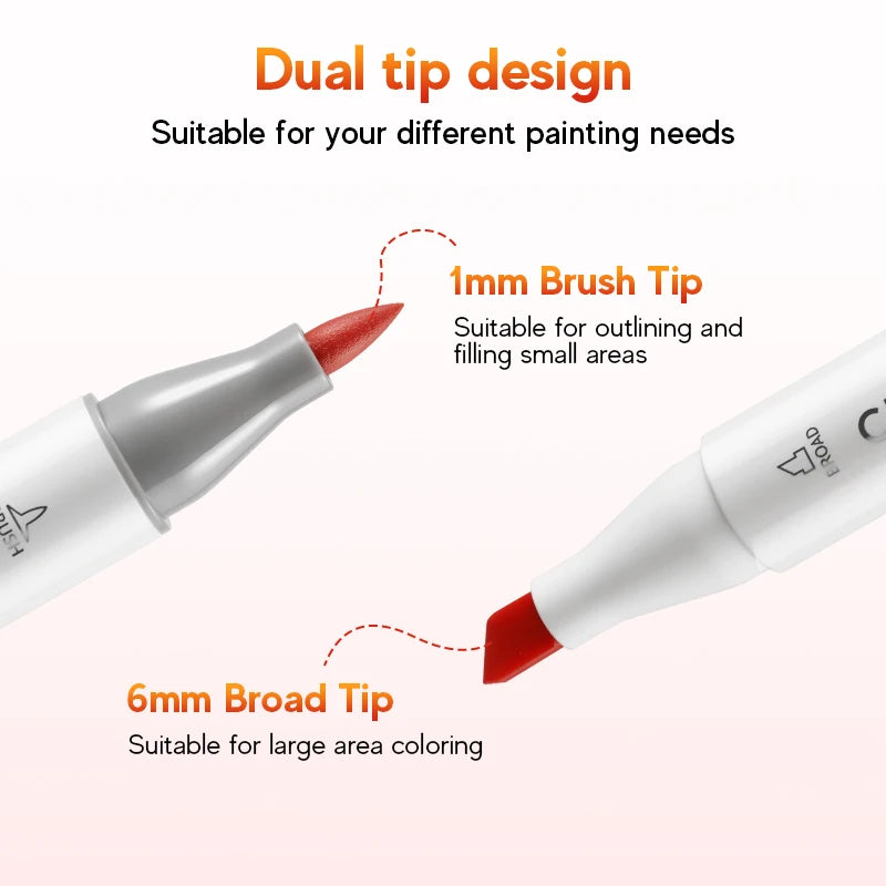 Professional Dual Tip Alcohol Art Markers For Artists