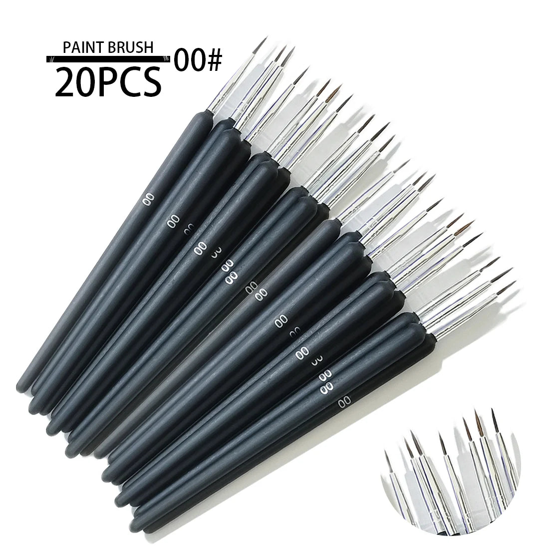 LAPOH Miniature Paint Brushes Set Nylon For Watercolor