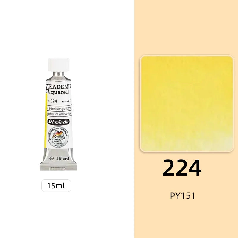 Schmincke KADEMIE Academy Grade Watercolor Paint 15ml Tubes
